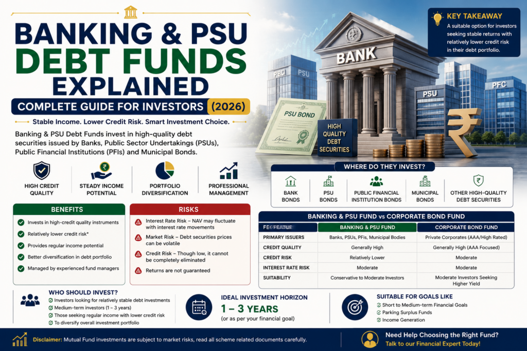 Banking & PSU Debt Funds Explained – Complete Guide for Investors (2026) | InvestSathi