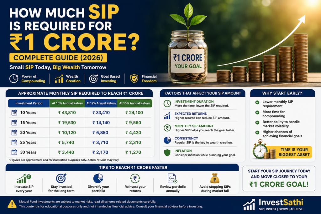 How Much SIP is Required for ₹1 Crore? Complete Guide (2026) | InvestSathi
